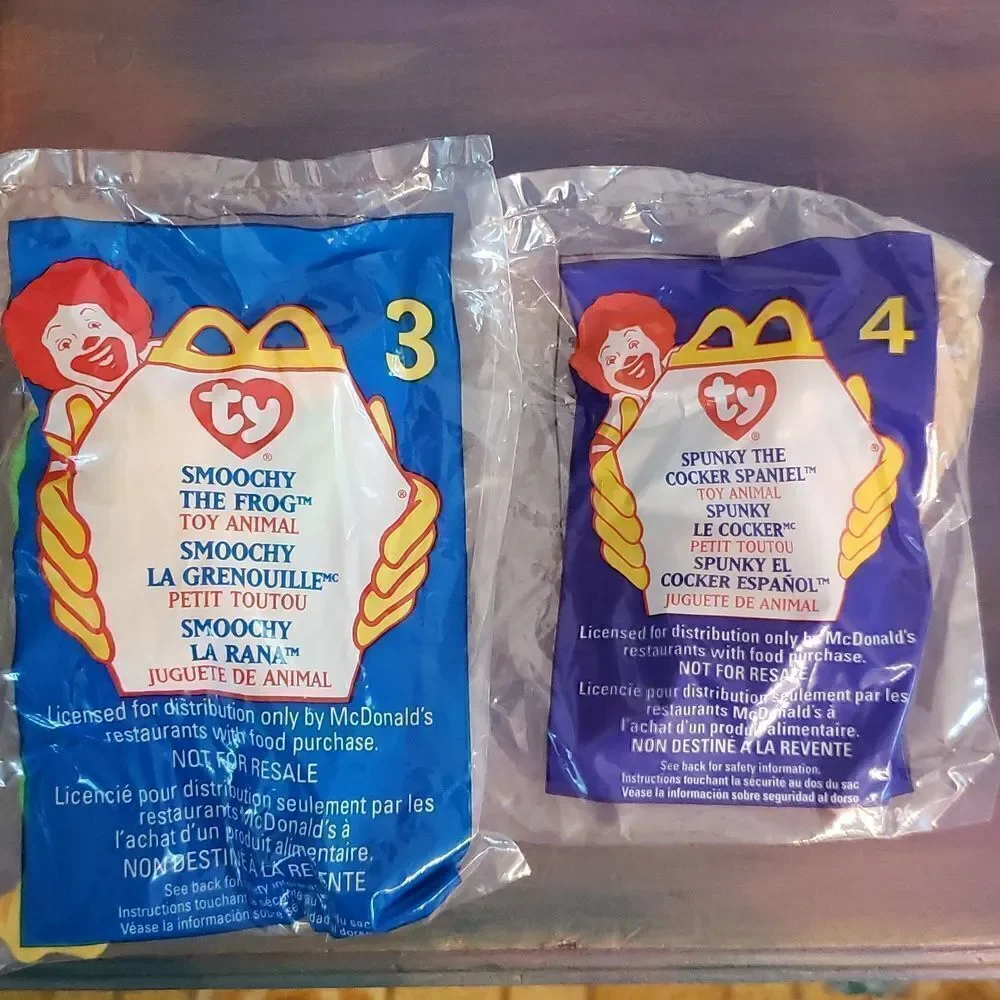 Vintage Complete Set of 12 Sealed McDonalds Teeny Beanie Babies (1999)